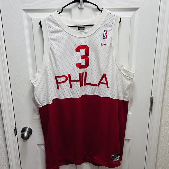 Nike Other - Nike Allen Iverson 76ers PHILA Jersey Mens 3XL Red White NBA Basketball